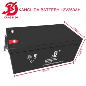12v 260ah deep cycle battery for solar system